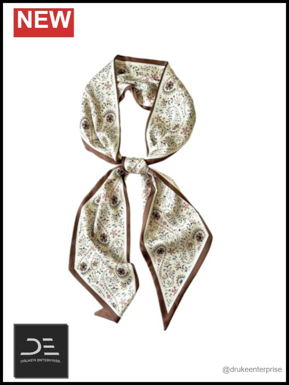 Lightweight Polyester Fashion Scarf Headwrap Neck Tie